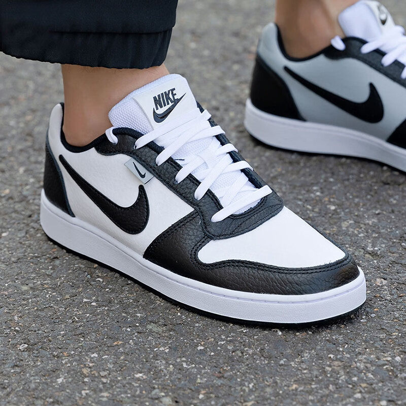 Nike耐克鞋子黑白熊猫板鞋新款潮流运动鞋轻便透气休闲鞋皮面男鞋