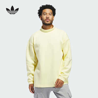 阿迪达斯三叶草男女同款正品秋冬半高领运动套头卫衣休闲 IY7380