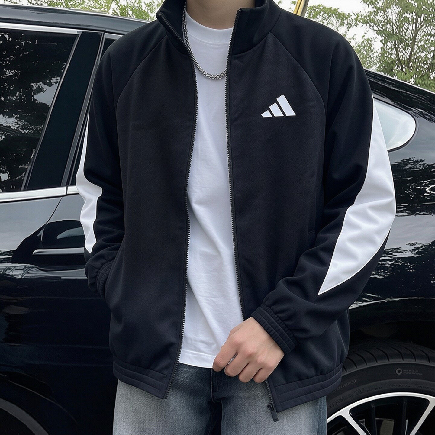 阿迪达斯外套男棒球服秋季新款美式复古防风篮球宽松休闲男士夹克