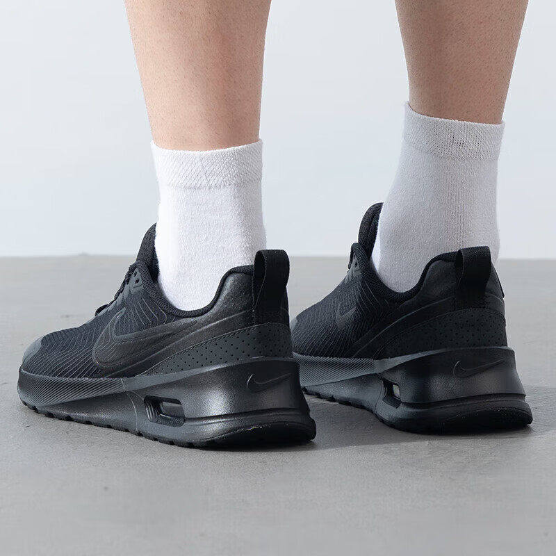 耐克男鞋黑色运动休闲鞋NIKE慢跑鞋AIR MAX气垫鞋缓震透气跑步鞋