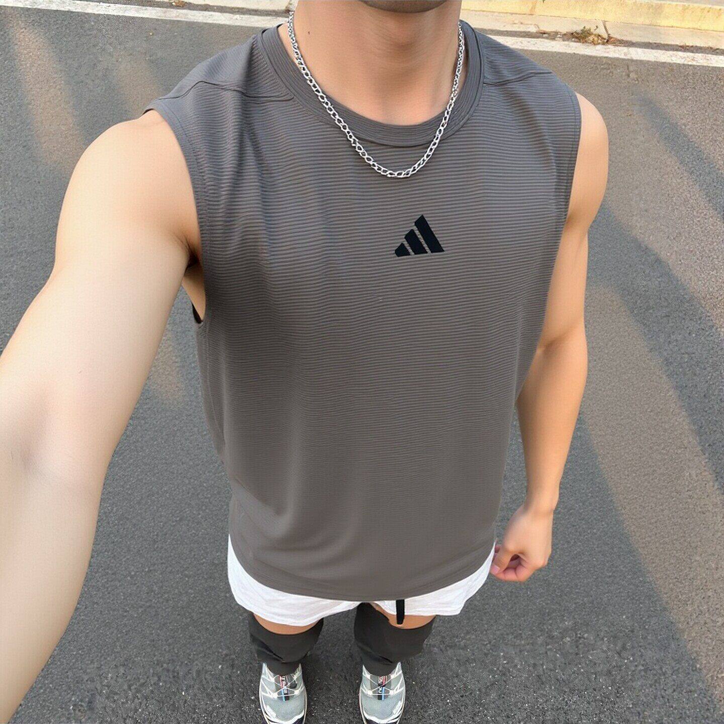 阿迪达斯背心男夏季正品运动服篮球服跑步健身训练无袖t恤上衣