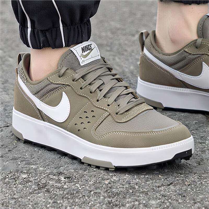 耐克鞋子绿色运动鞋正品翻毛皮男鞋厚底网面鞋Nike C1TY休闲板鞋