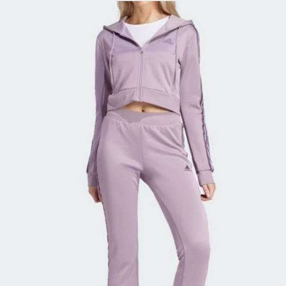 Adidas阿迪达斯运动套装女正品春季正品纯色百搭休闲两件套IS0914