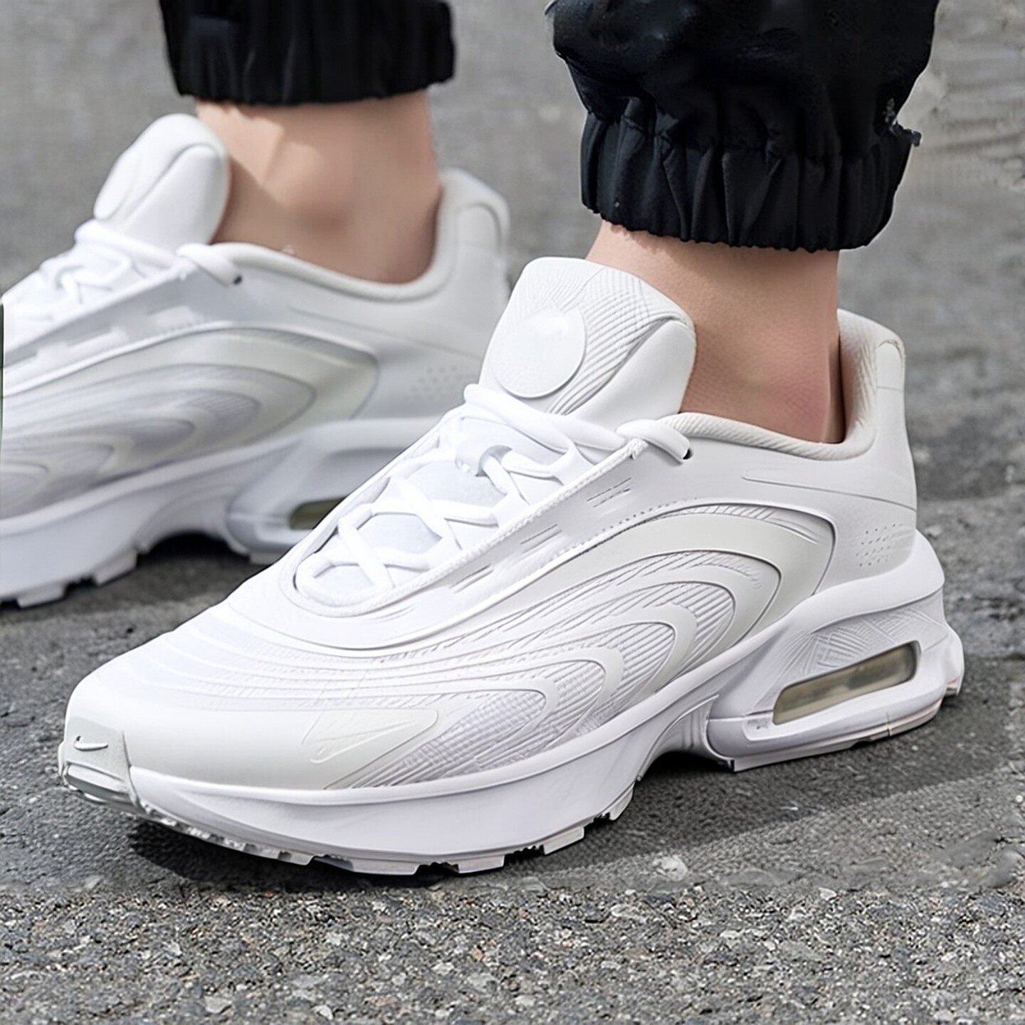 Nike耐克轻便慢跑鞋男鞋AIR MAX FIRE气垫鞋白色厚底运动鞋休闲鞋