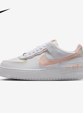 Nike耐克女鞋Air Force 1空军一号AF1粉白厚底休闲板鞋CI0919-121