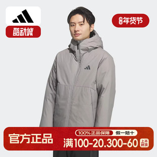 adidas阿迪达斯冬季新款保暖运动休闲鸭绒连帽男短羽绒服 KQ5503