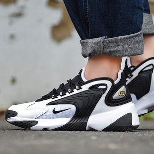 Nike耐克运动鞋厚底鞋子黑白配色跑步鞋新款女鞋缓震老爹鞋AO0354