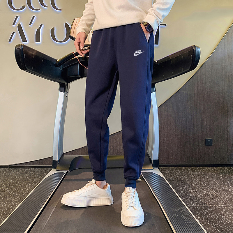 NIKE耐克男裤子正品防风骑行裤休闲运动裤跑步蓝色卫裤长裤BV2763