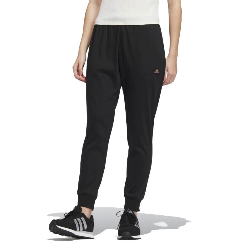 Adidas阿迪达斯长裤女2023新款运动休闲透气宽松束脚针织裤IP3948