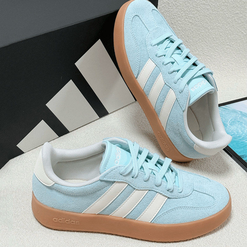 阿迪达斯女鞋冬季新款复古麂皮休闲鞋蓝色德训鞋韩版T头低帮板鞋,运动鞋new,运动休闲鞋,淘宝优惠券,粉丝福利购,淘宝优惠卷