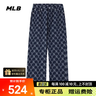 运动裤 3FDPM0424 冬季 MLB裤 新款 牛仔长裤 子女正品 直筒时尚