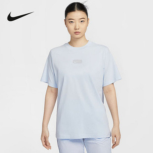 nike耐克t恤女25夏新款运动宽松背后图案印花圆领短袖 HQ1699-423