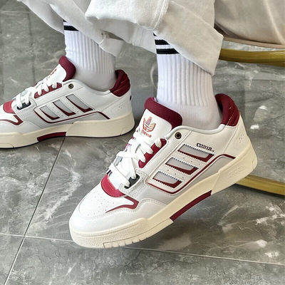 阿迪达斯三叶草板鞋男女鞋春季新年红色情侣复古篮球休闲鞋JP9982
