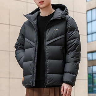 Nike耐克冬季新款羽绒服厚款连帽运动服男士防水外套休闲装HQ4183