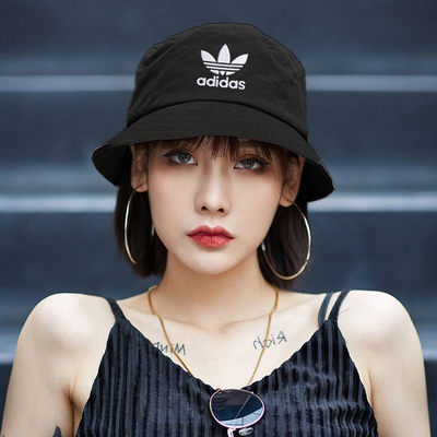 阿迪达斯男帽子三叶草女帽正品新款遮阳帽运动帽户外渔夫帽AJ8995