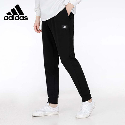 阿迪达斯裤子男裤2022秋季新款束脚裤黑色休闲裤运动裤长裤HE2225