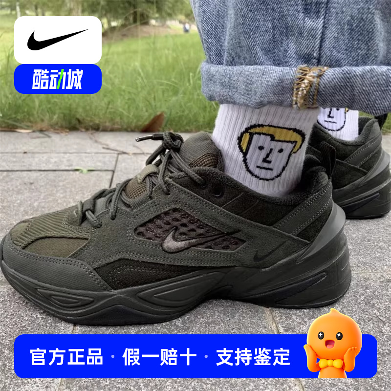 翻毛皮运动鞋Nike耐克鞋子春季新款老爹鞋男鞋复古休闲鞋厚底跑鞋