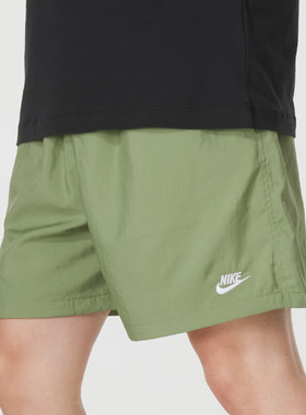 耐克绿色短裤男2024夏季新款宽松透气速干运动裤训练跑步裤FN3308