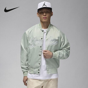 耐克JORDAN男子棒球风外套立领宽松防风运动教练夹克FN4660-005