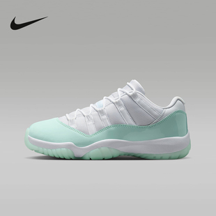 耐克女鞋 AIR JORDAN AJ11白绿低帮运动鞋复古篮球鞋AH7860-103
