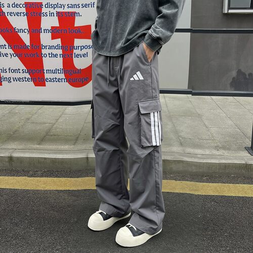 阿迪达斯工装裤男秋季新款复古长裤直筒运动裤休闲男士篮球裤子男