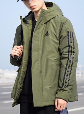 阿迪达斯秋冬季棉服男装休闲运动服保暖棉衣夹克防风外套IP2535