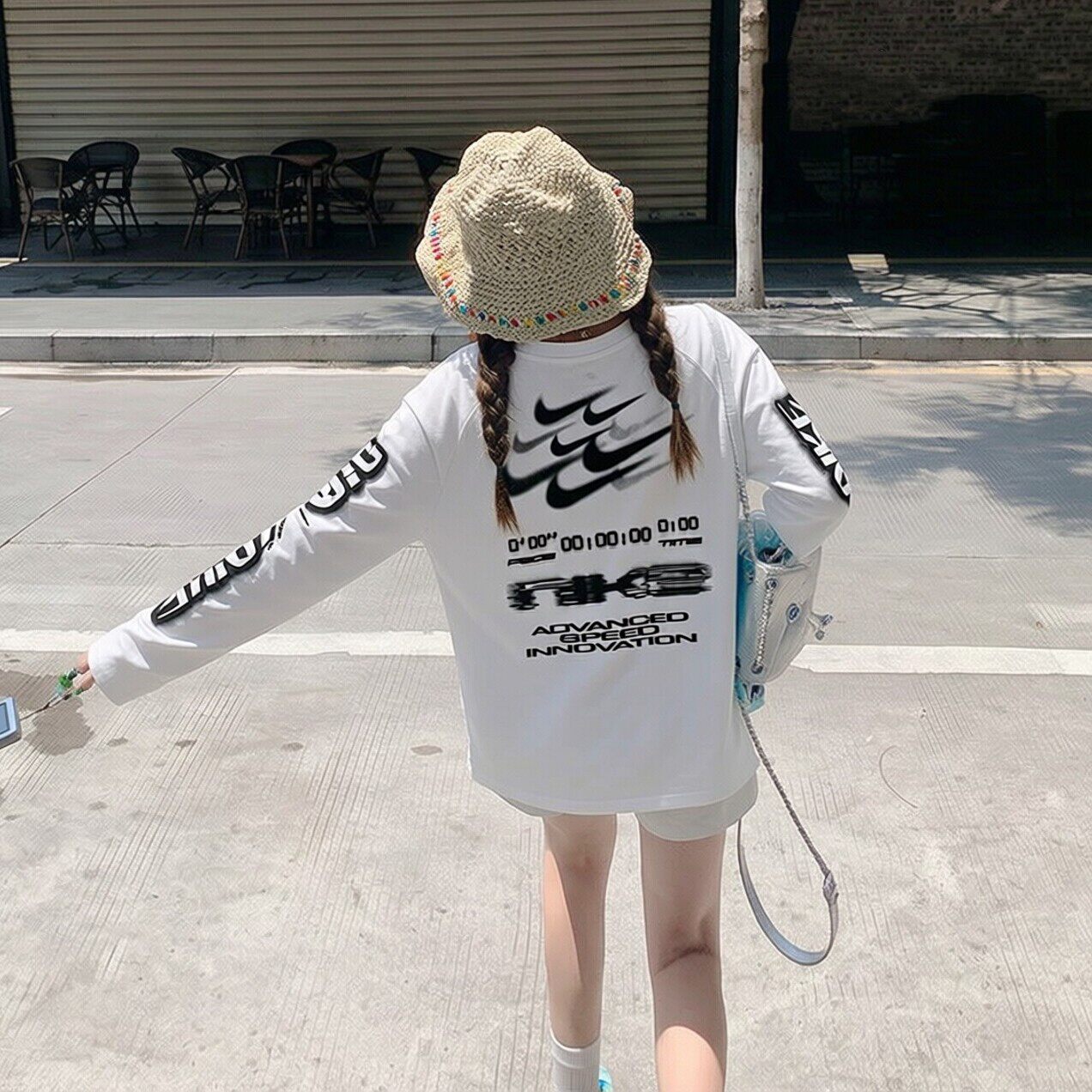 Nike耐克正品薄款长袖T恤2026年新款女子上衣宽松套头衫运动服潮