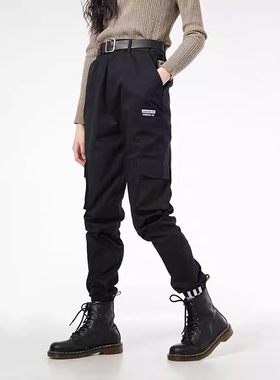 阿迪达斯三叶草女裤新款运动裤休闲收口小脚裤子工装裤长裤GD3071