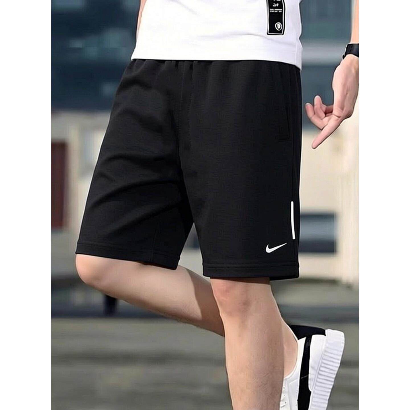 Nike耐克针织棉质短裤黑色篮球运动裤夏季正品男裤健身拉链五分裤