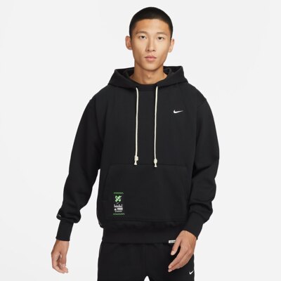 NIKE耐克黑色运动卫衣 DRI-FIT男子速干套头篮球连帽衫FV4027-010