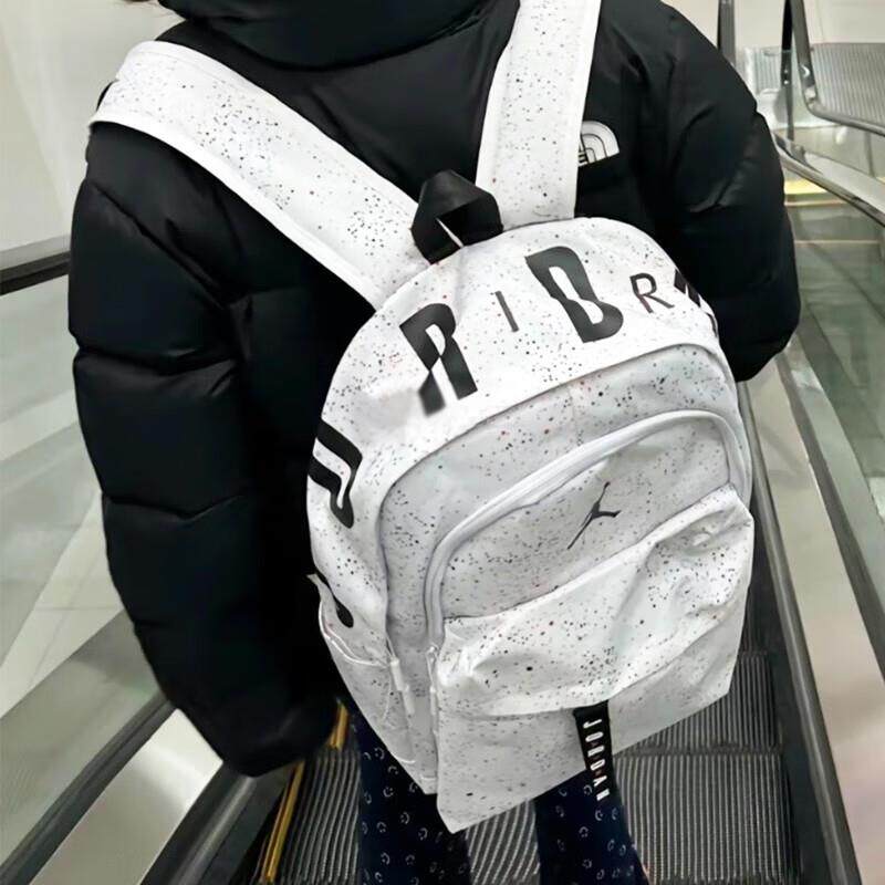 正品学生书包白色双肩包耐克正品大容量旅行包收纳健身运动背包