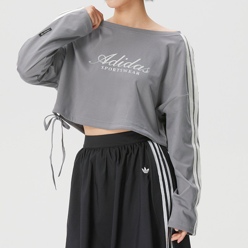 Adidas女装长袖T恤2026夏