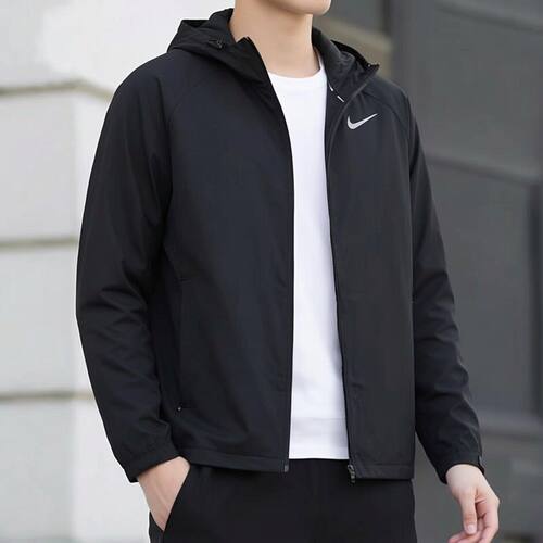 Nike耐克黑色外套薄款连