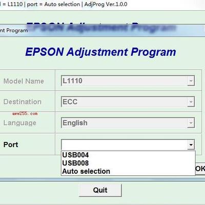 爱普生EPSONL1110系列 L1118 L1119清零软件+图解永久无限版