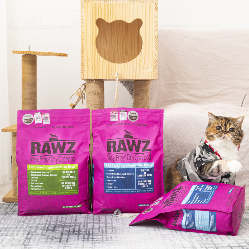 RAWZ罗斯纯鲜肉脱水低温烘焙鸡肉三文鱼成幼猫全猫粮7.8磅