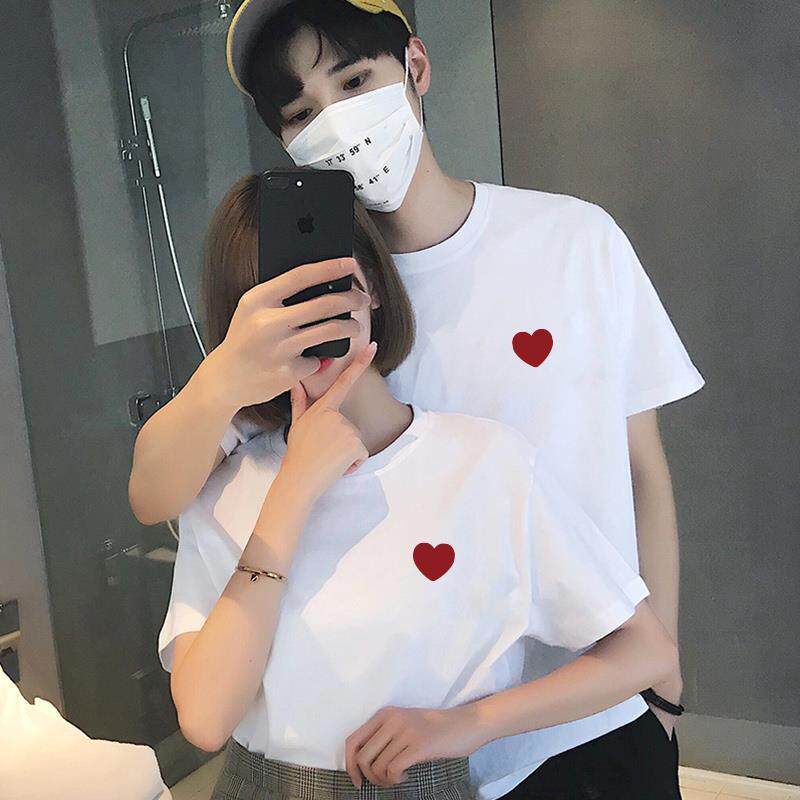 爱心拍结婚登记照情侣装夏装2025新款潮流夏季网红ins超火短袖T恤