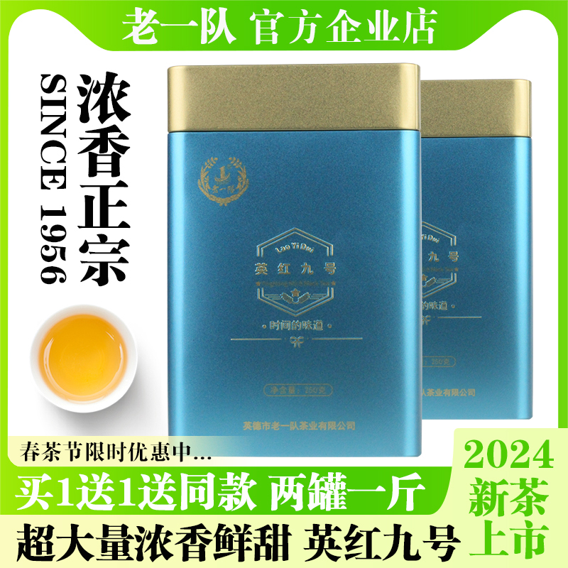 2024新茶老一队英德红茶英红九号茶正品春茶高档礼盒大罐广东红茶 茶 特色产区红茶 原图主图