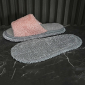 懒人擦地拖鞋 地砖无痕拖地扫地除尘可拆洗室内家居木地板布底静音