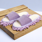 懒人擦地拖鞋 士静音软布底室内木地板除尘扫地软底拖地 儿童男女款