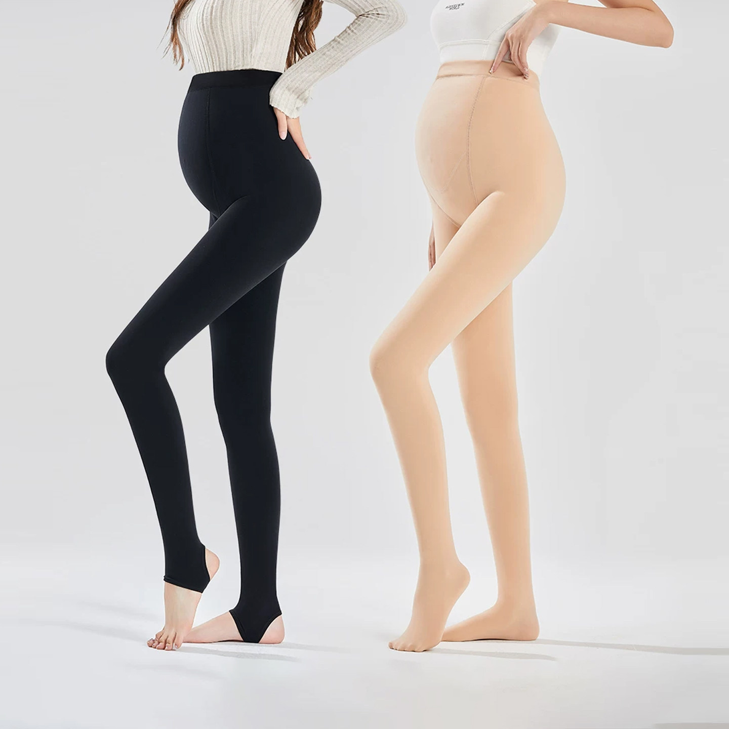 SELLYNEAR孕妇打底连裤袜春秋季新款外穿弹力显瘦光腿神器连裤袜