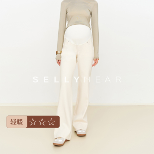 宽松显瘦阔腿弹力高个子直筒裤 时尚 春秋新款 SELLYNEAR孕妇牛仔裤