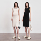 优雅经典 连衣裙时尚 小香风针织圆领背心裙 春夏款 SELLYNEAR孕妇装