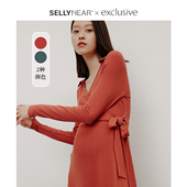 交叉系带外出针织哺乳裙 连衣裙时尚 SELLYNEAR高级感孕妇装 春秋款