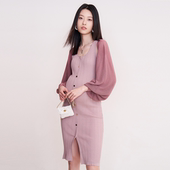 SELLYNEAR孕妇装 优雅气质温柔针织连衣裙开衫 背心裙春秋新款 法式