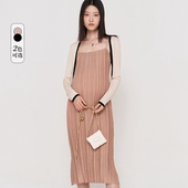 中长款 时尚 廓形剪裁褶皱吊带连衣裙 新款 SELLYNEAR孕妇吊带裙夏季