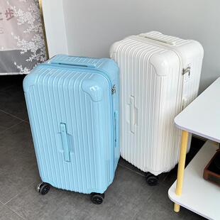 大容量28寸行李箱 PC材质万向轮密码锁皮制拉杆箱 学生旅行用女款