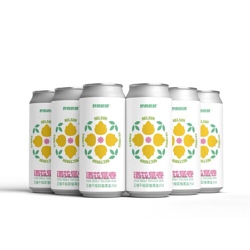 野鹅酒花层卷三倍干投双倍浑浊IPA500ml*6罐组合