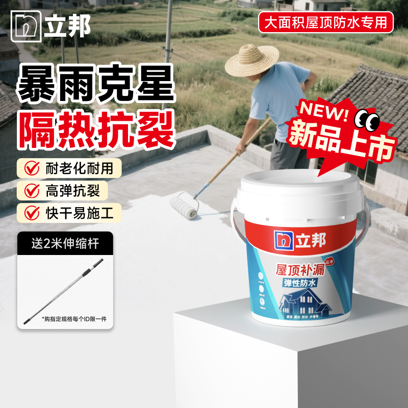 立邦云净屋顶专用补漏材料防水胶涂料堵漏王防漏水止漏王沥青外墙