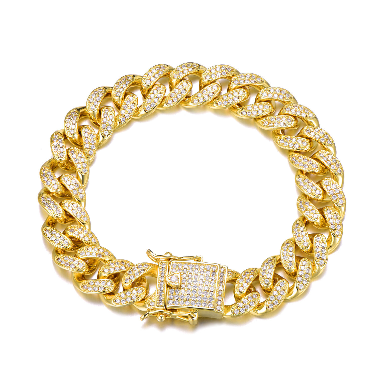 欧美嘻哈手链镶锆石男女hiphop满钻古巴链潮Cuban chain Bracelet|msdalam kategori Aksesori/Barang Kemas Fesyen, gelang - dari Buy2taobao.com untuk memberikan perkhidmatan ejen Taobao profesional membeli