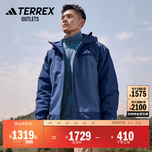 防水防风透湿户外鹅绒冲锋衣男女 80绒子adidas阿迪达斯TERREX